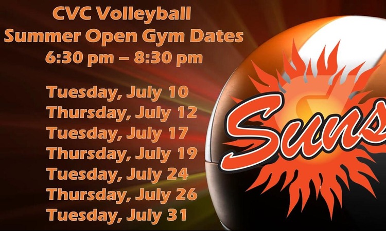 CVC Volleyball Open Gym Begins on July 10